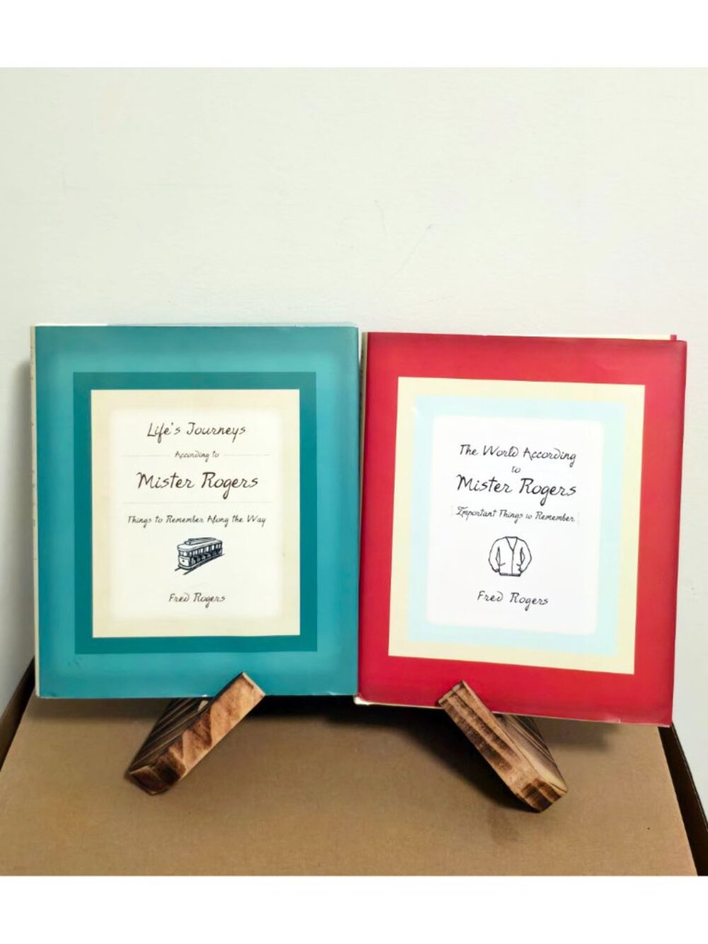 Mister Rogers Hardcover 2 Book Set World According to & Life's Journeys 1st Ed